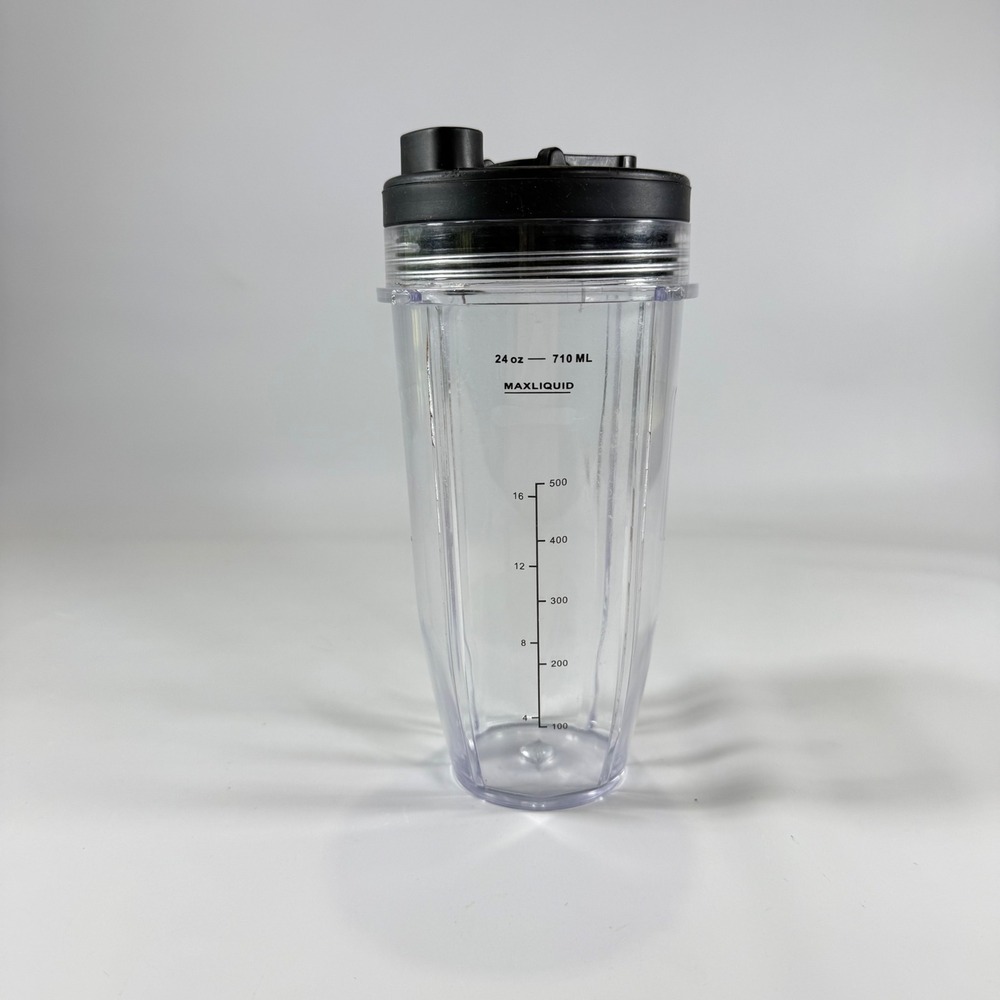 Ninja Blender Cup Replacement 24oz Clear Black Travel Lid Nutri Ninja Smoothie